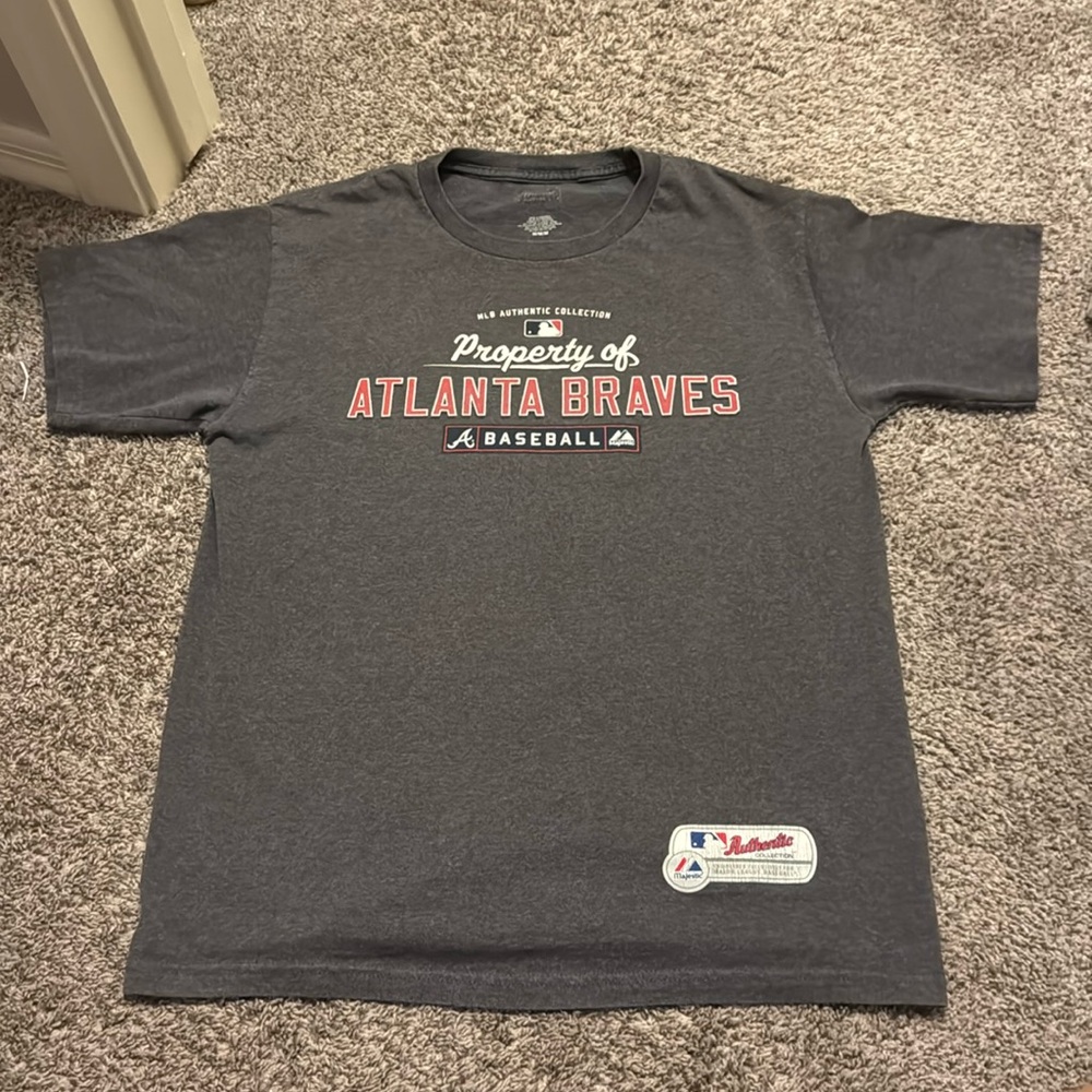 Gray Atlanta Braves Baseball shirt